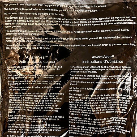 HIGH VISIBILITY JERSEY MATERIAL XL POCKET T New in original package(WILL BUNDLE) - Picture 3 of 3